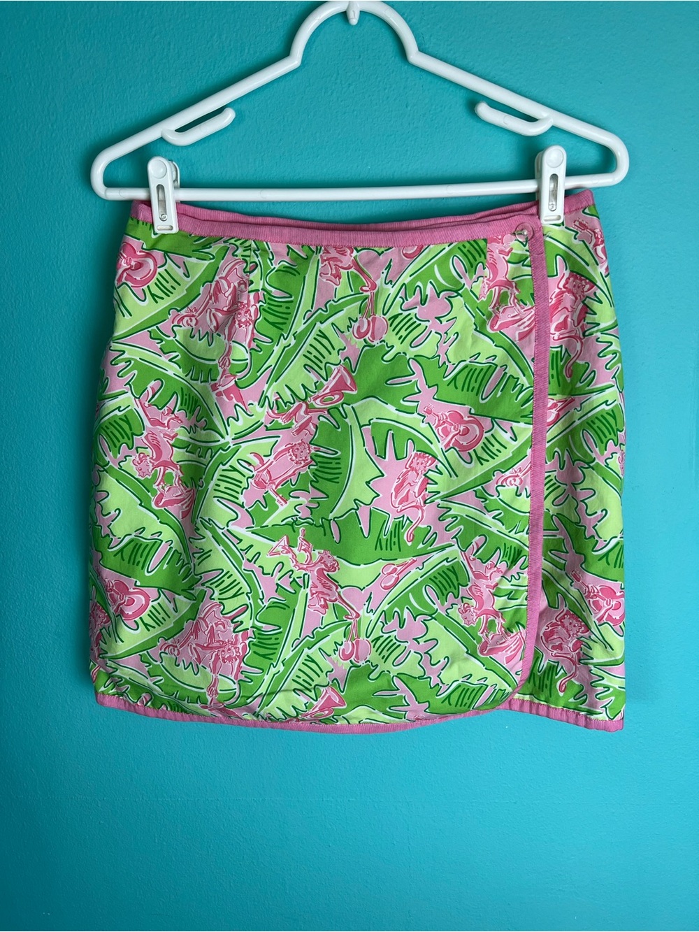 EUC Women’s Lilly Pulitzer White Label Reversible Wrap Mimi Skirt Size 10